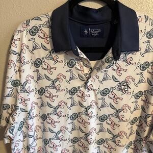 NWOT Original Penguin Men's Shrimp Cocktail Martini Golf Polo Shirt Size Large